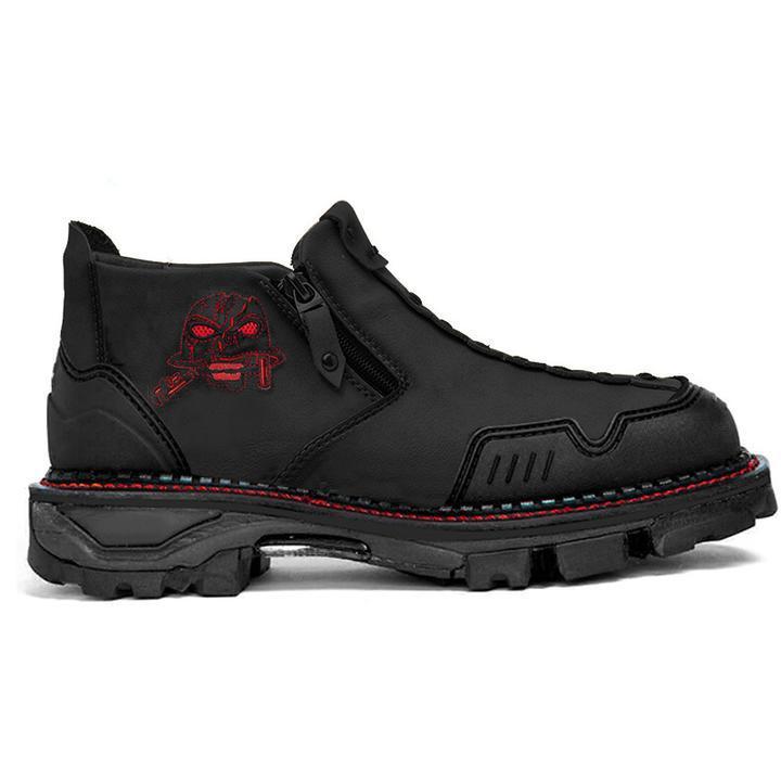 Men's Fashion Halloween Skull Booties