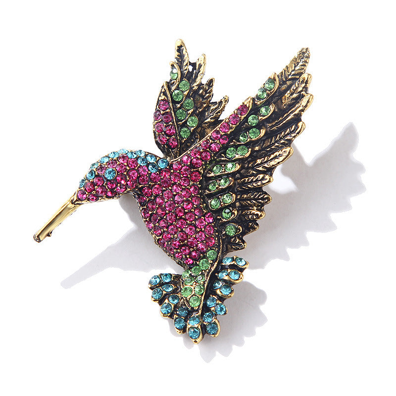 New Retro Style Alloy Hummingbird Brooch