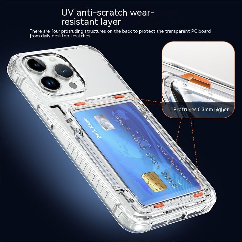 Transparent Phone Case Flip Card Holder