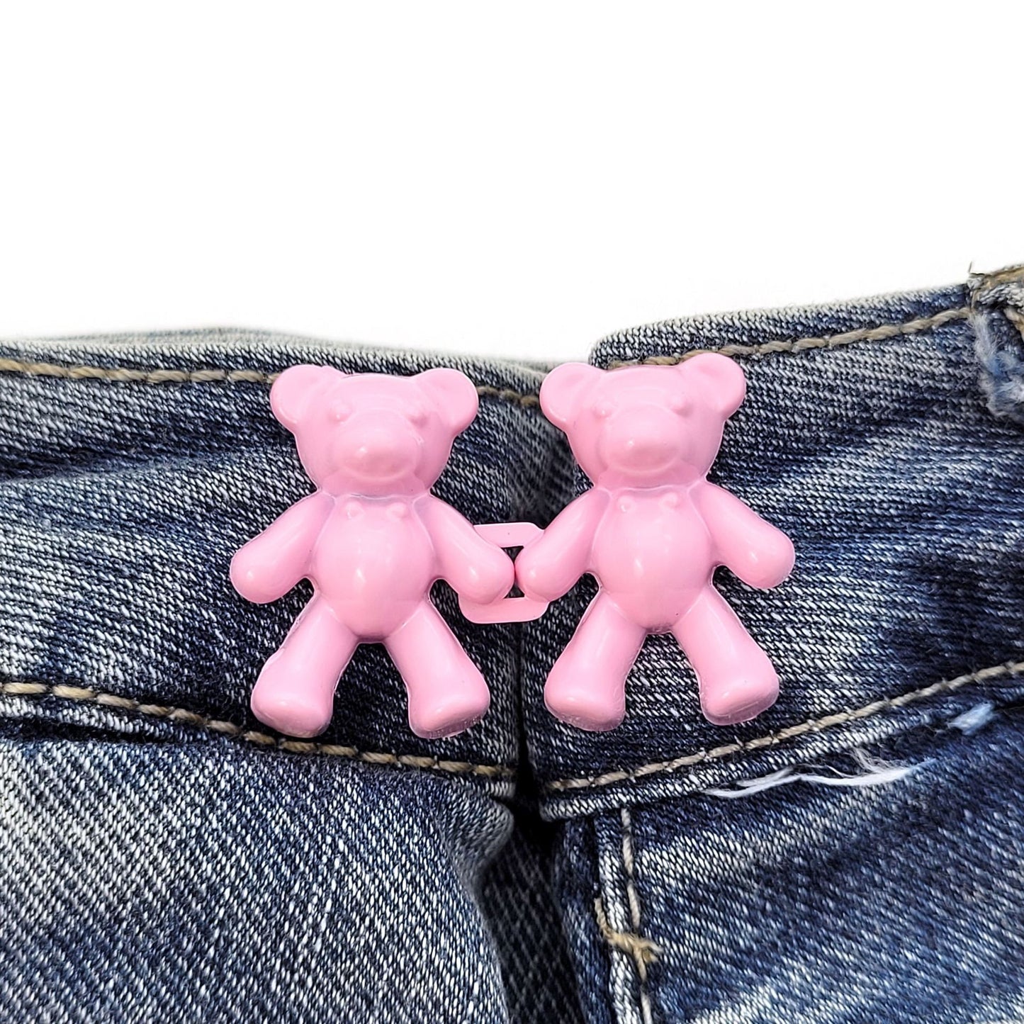 Cute Bear Pin Waist Clip Metal Snap Fastener Pants Pins Detachable Button Sewing-Free Buckle Jeans Reduce Waist Tighten Brooch