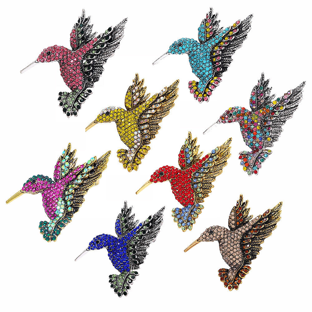 New Retro Style Alloy Hummingbird Brooch