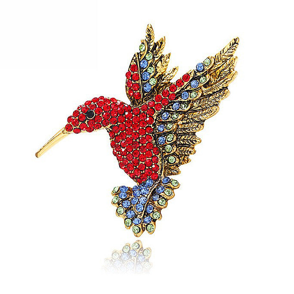 New Retro Style Alloy Hummingbird Brooch