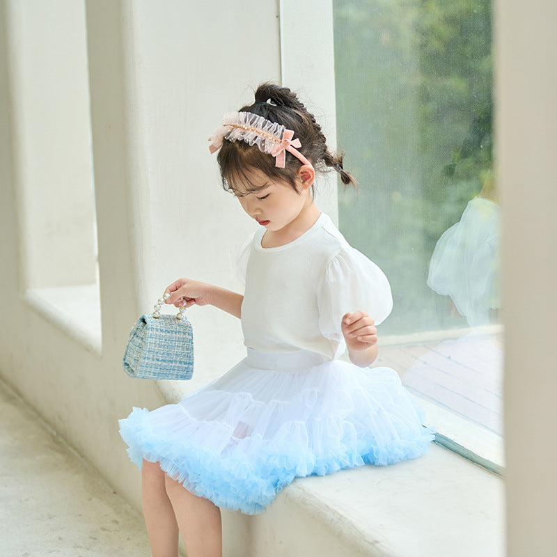 Girl's Tutu Skirt Soft Veil-year-old Princess Petti skirt