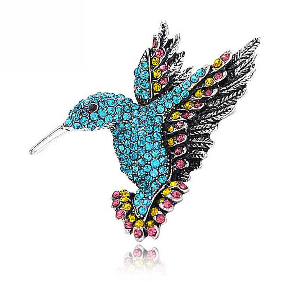 New Retro Style Alloy Hummingbird Brooch