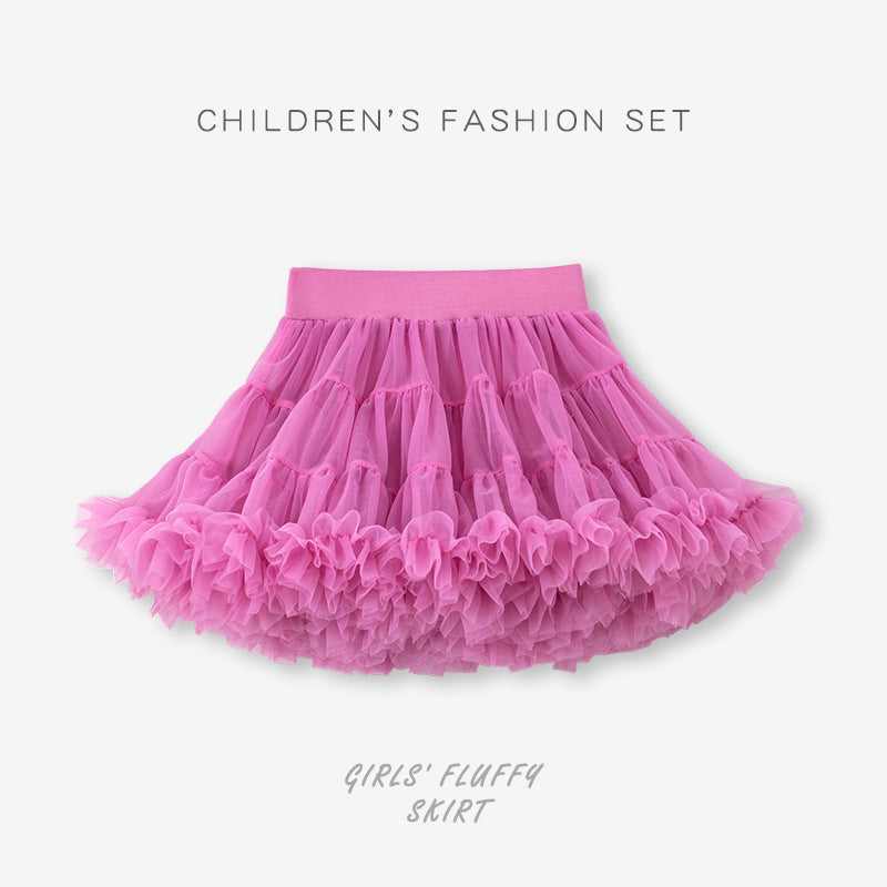 Girl's Tutu Skirt Soft Veil-year-old Princess Petti skirt