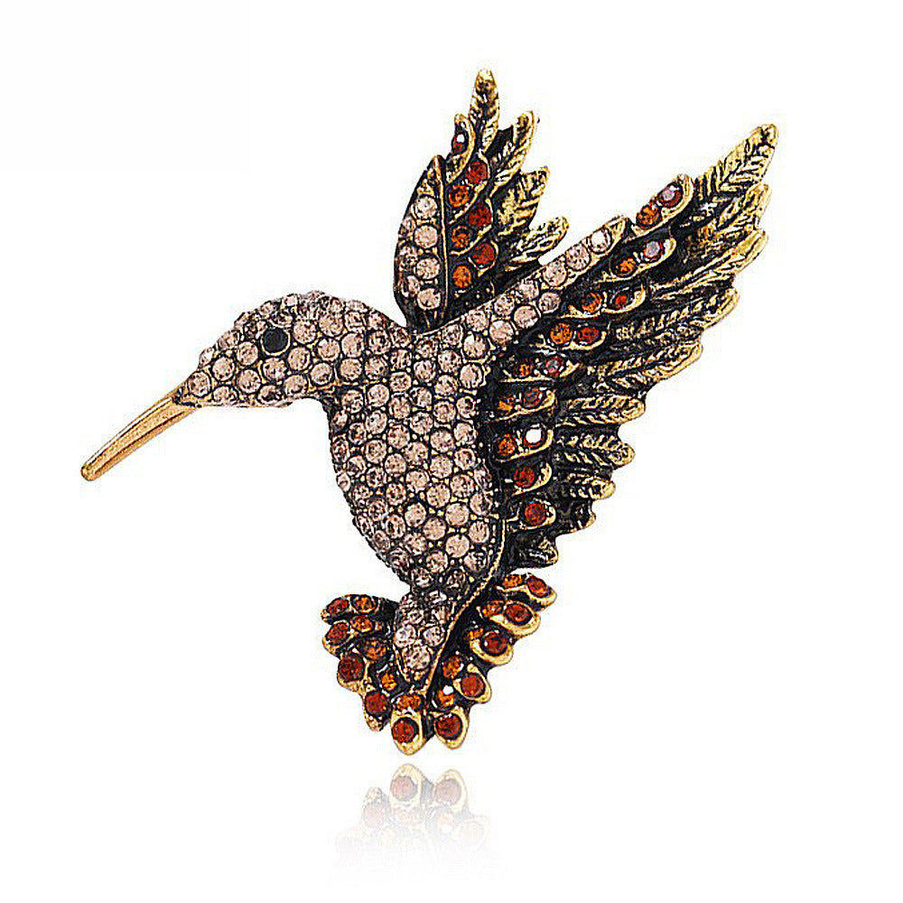 New Retro Style Alloy Hummingbird Brooch